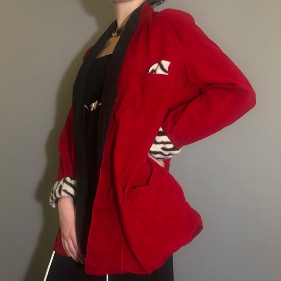 Red Velvet Jacket / Suit Coat / HUGH HEFNER - Picture 3 of 5